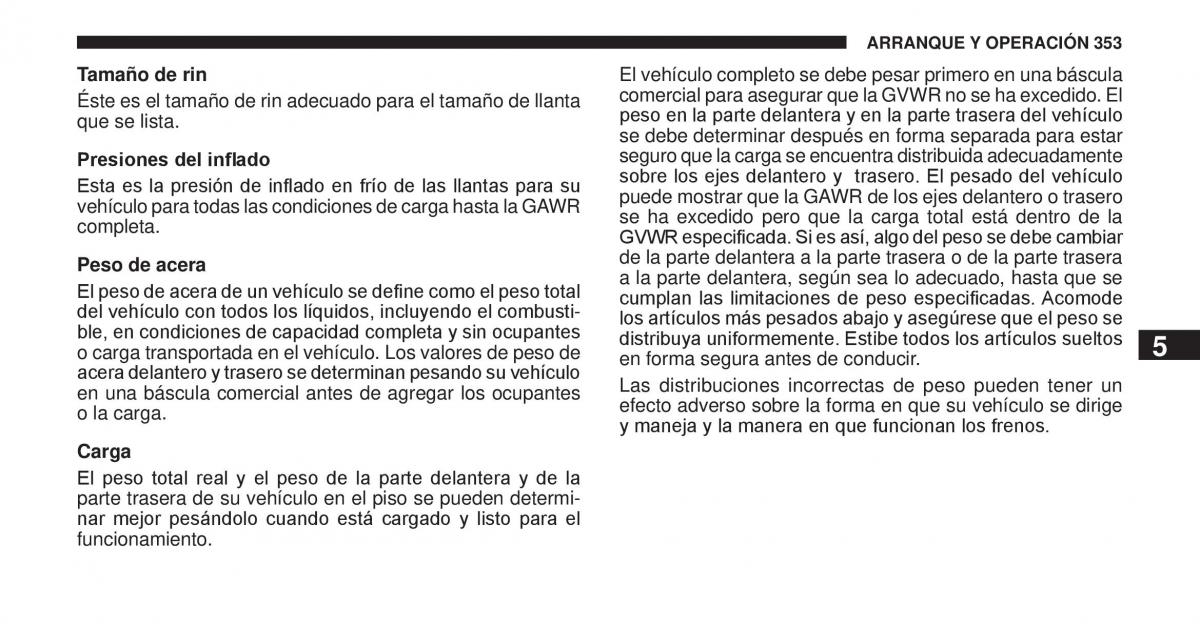 Jeep Cherokee KK manual del propietario / page 354