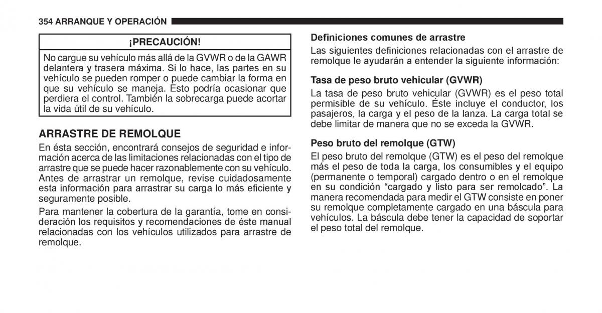 Jeep Cherokee KK manual del propietario / page 355