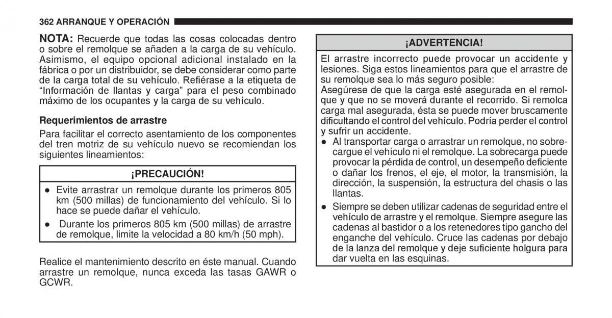 Jeep Cherokee KK manual del propietario / page 363