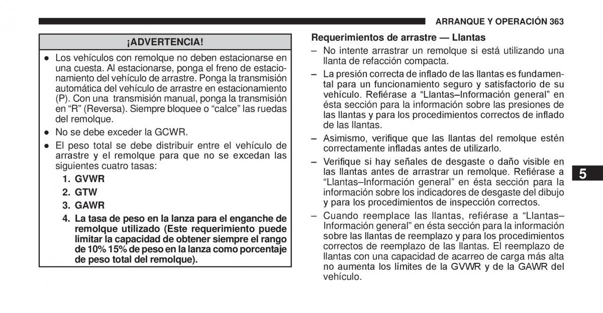 Jeep Cherokee KK manual del propietario / page 364