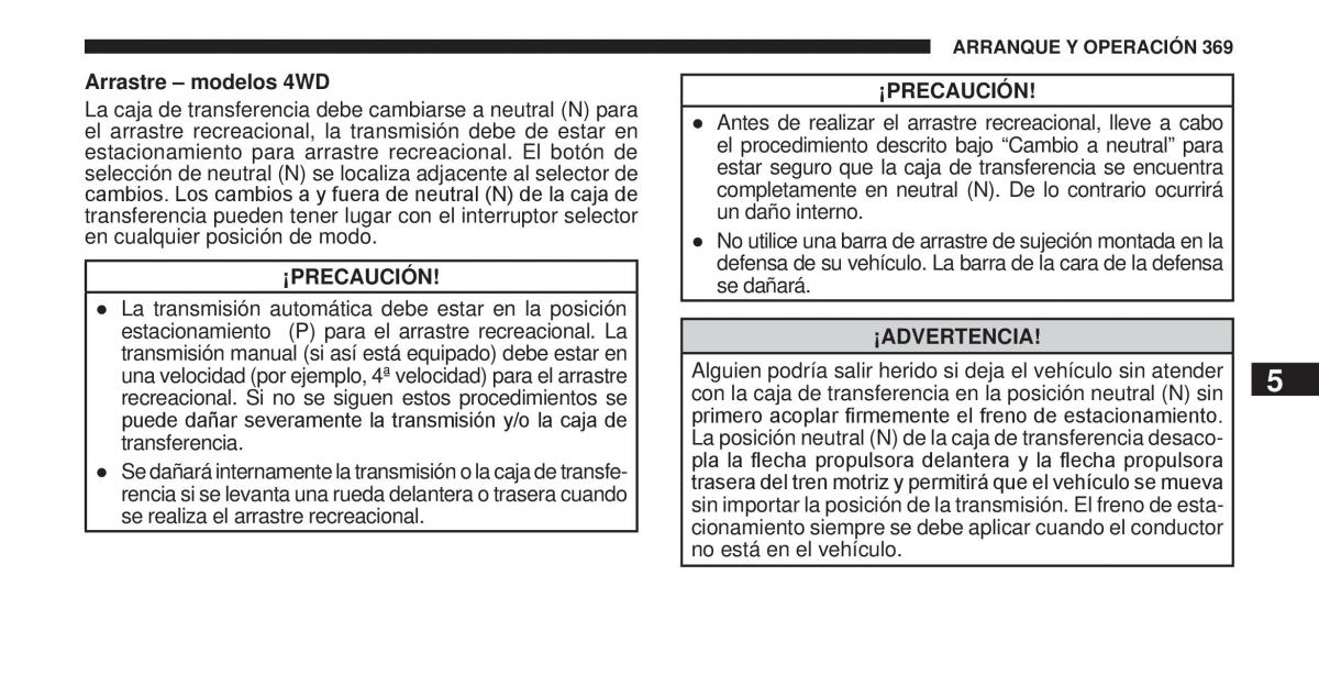 Jeep Cherokee KK manual del propietario / page 370