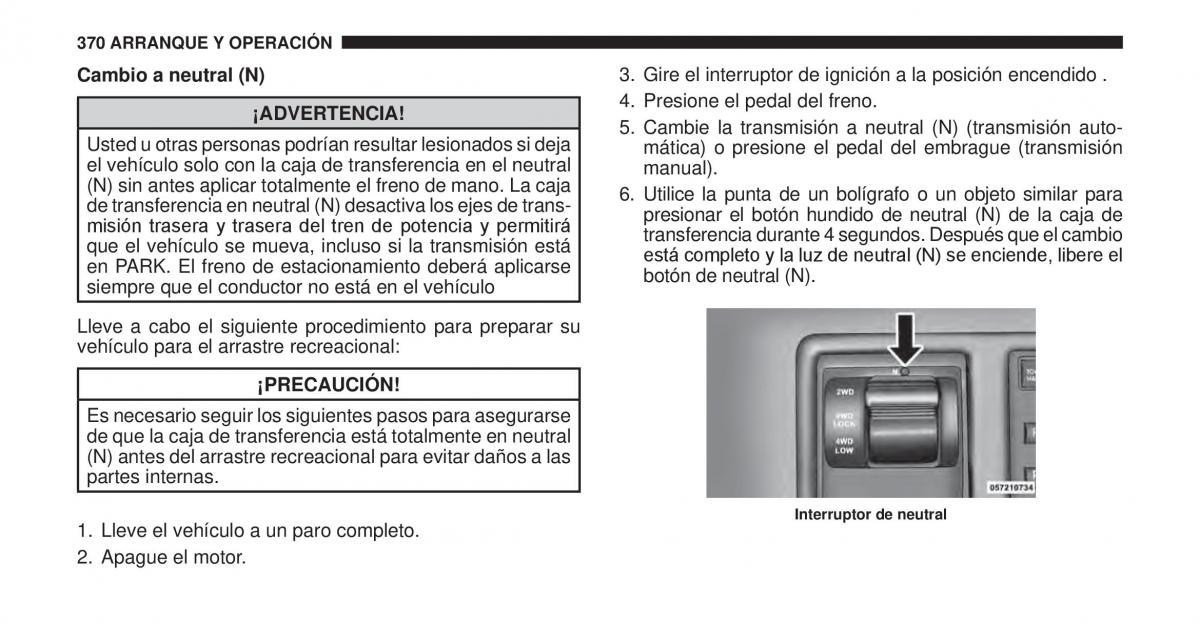 Jeep Cherokee KK manual del propietario / page 371