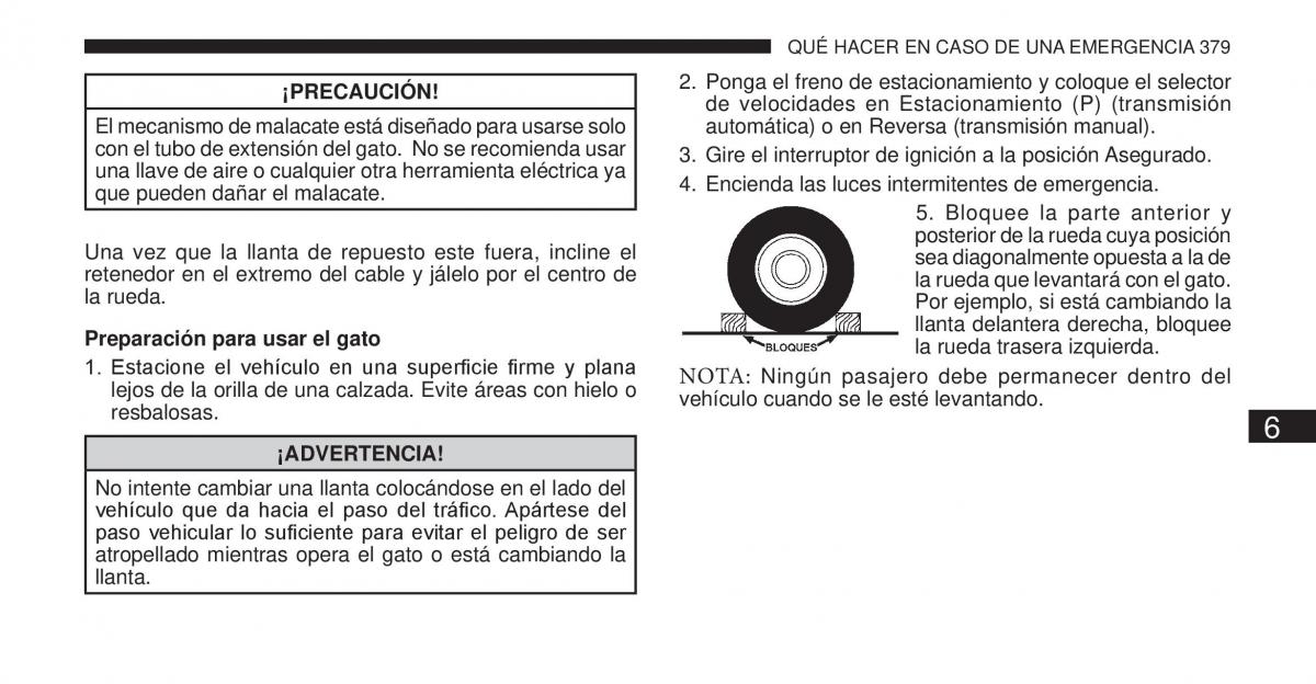 Jeep Cherokee KK manual del propietario / page 380