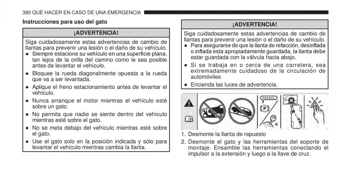 Jeep Cherokee KK manual del propietario / page 381