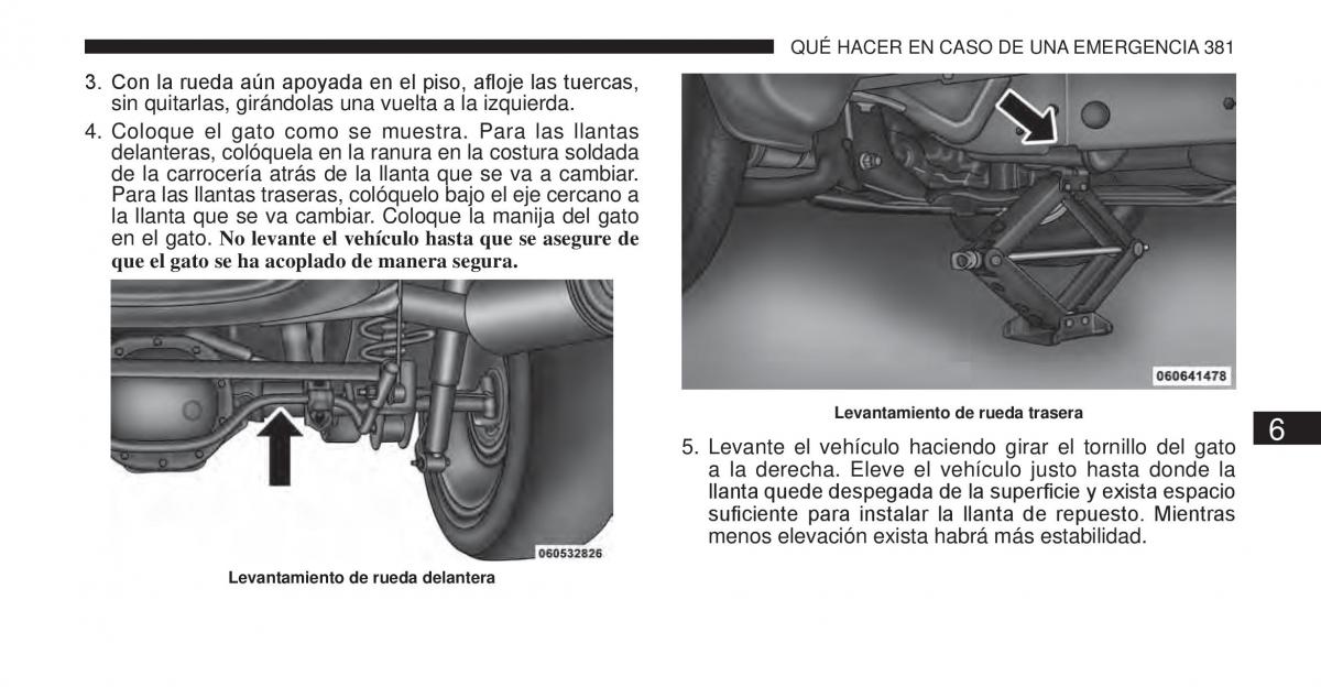 Jeep Cherokee KK manual del propietario / page 382