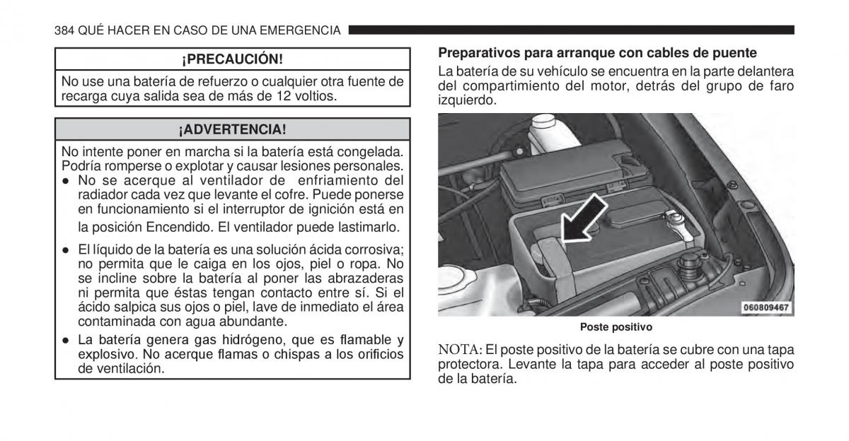 Jeep Cherokee KK manual del propietario / page 385