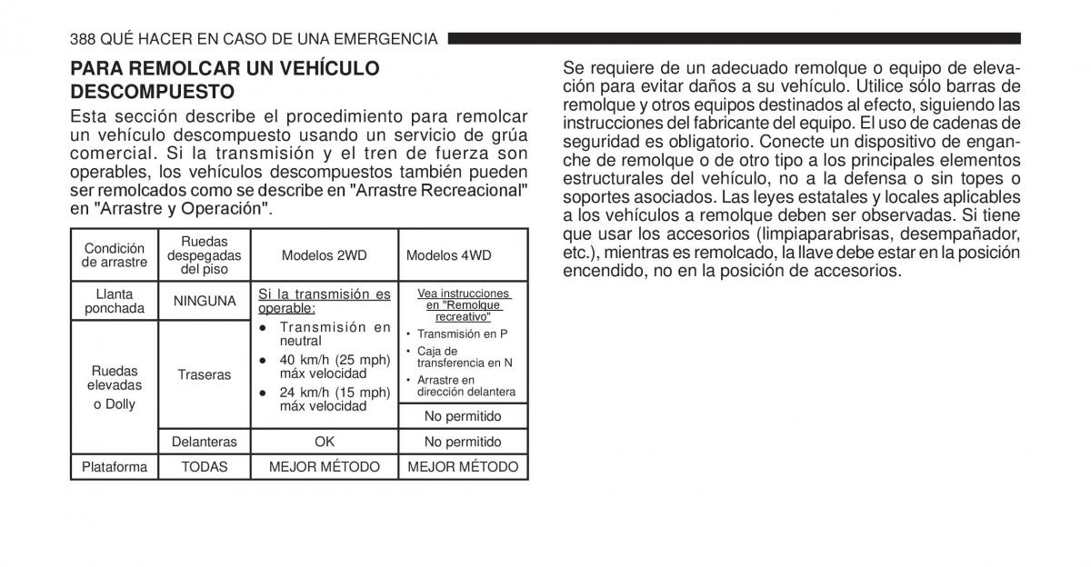 Jeep Cherokee KK manual del propietario / page 389