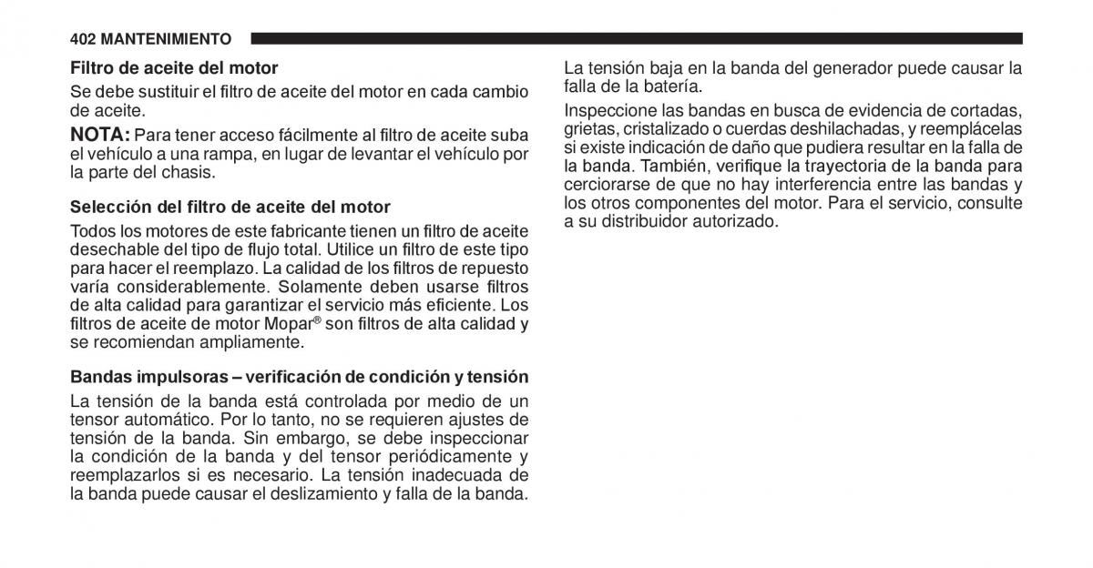 Jeep Cherokee KK manual del propietario / page 403