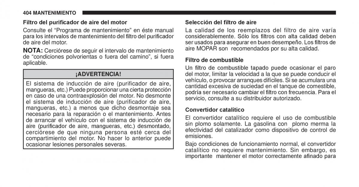 Jeep Cherokee KK manual del propietario / page 405