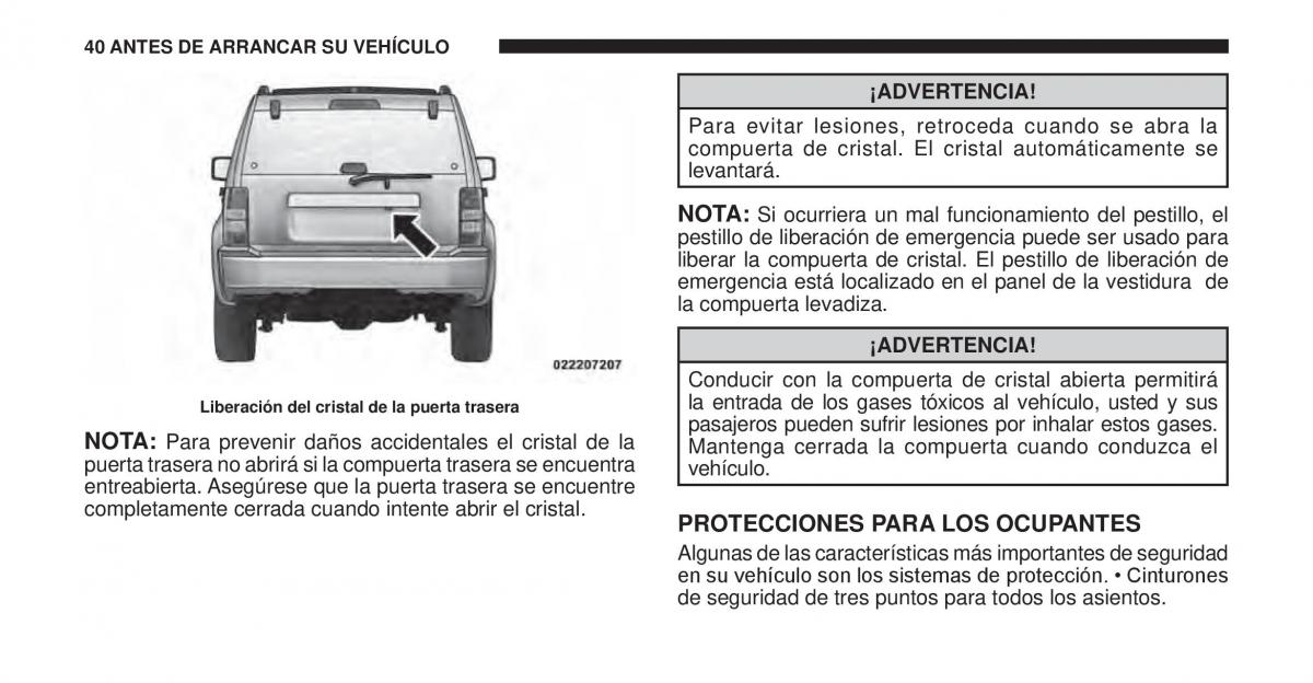 Jeep Cherokee KK manual del propietario / page 41