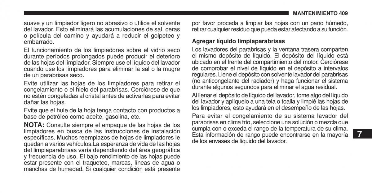 Jeep Cherokee KK manual del propietario / page 410