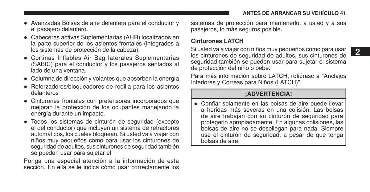 Jeep Cherokee KK manual del propietario / page 42