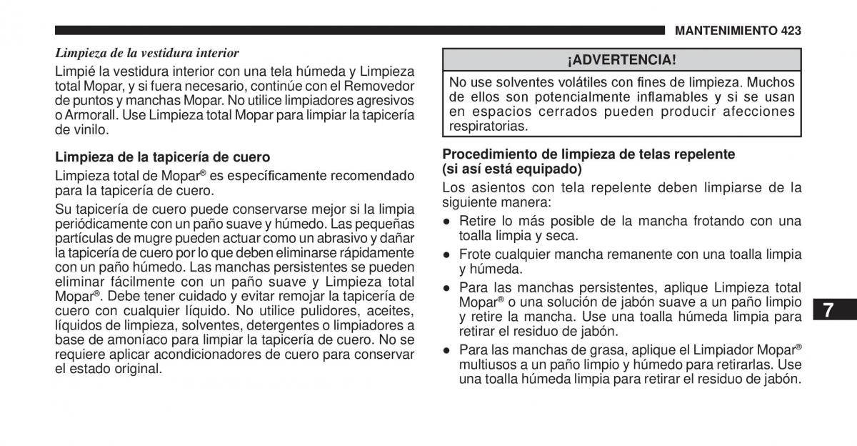 Jeep Cherokee KK manual del propietario / page 424