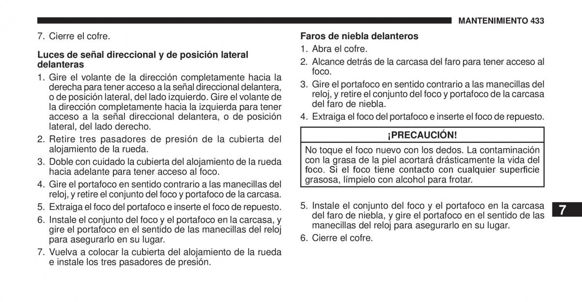 Jeep Cherokee KK manual del propietario / page 434