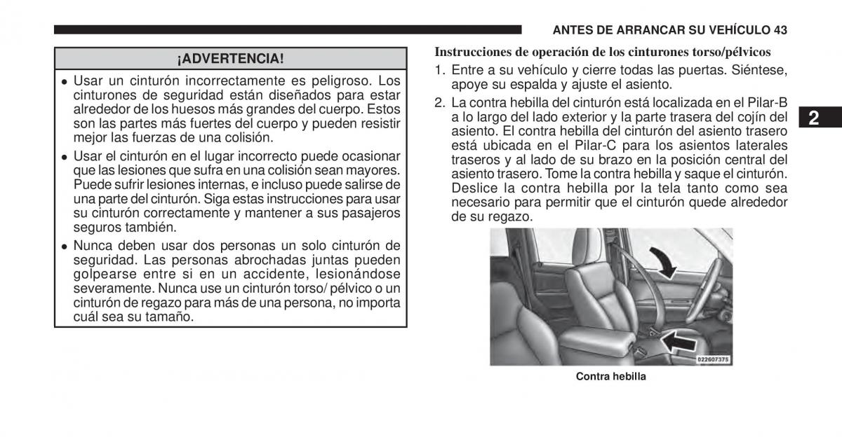 Jeep Cherokee KK manual del propietario / page 44