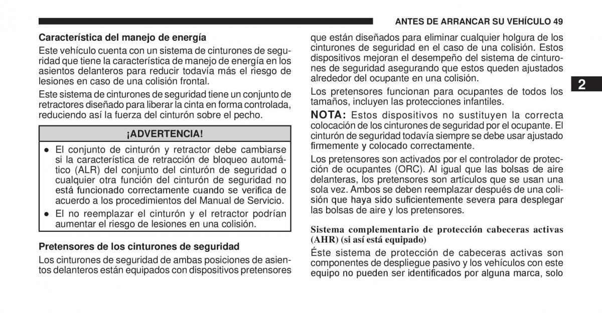 Jeep Cherokee KK manual del propietario / page 50