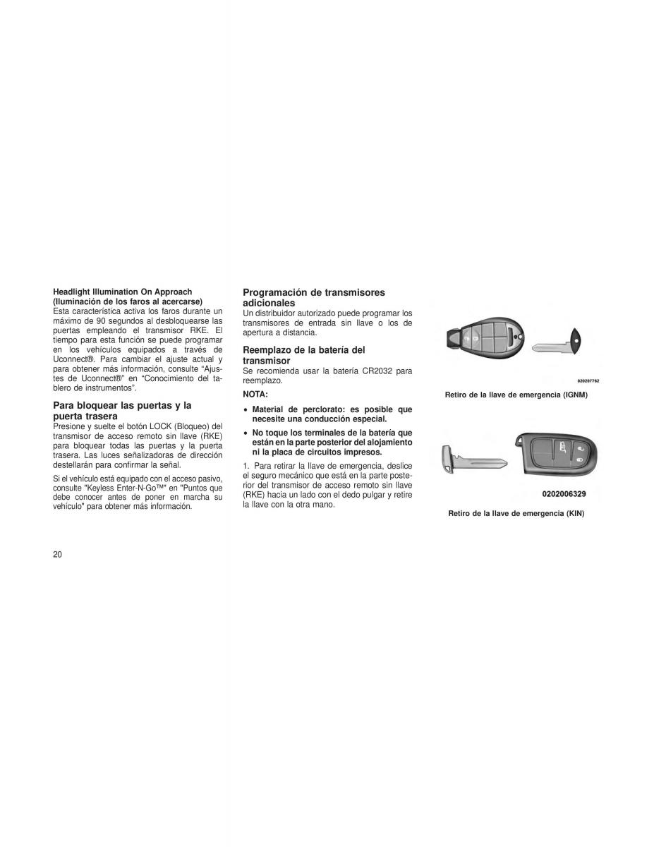 Jeep Cherokee KL manual del propietario / page 23