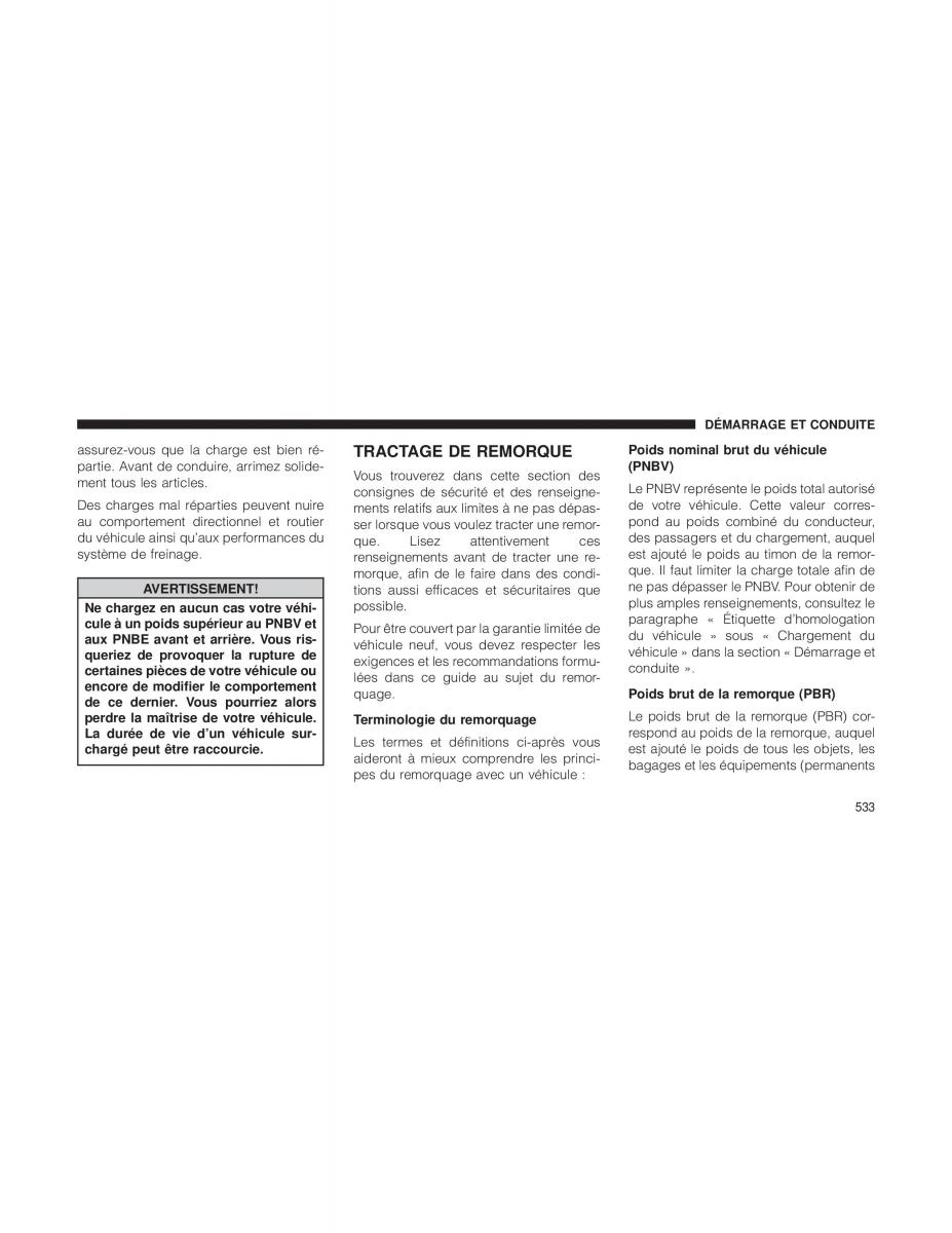 Jeep Cherokee KL manuel du proprietaire / page 535