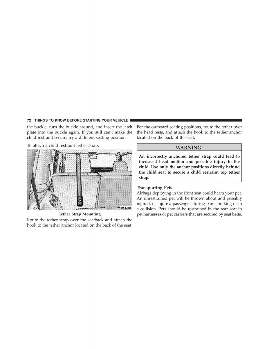 Jeep Commander owners manual XK XH / page 72