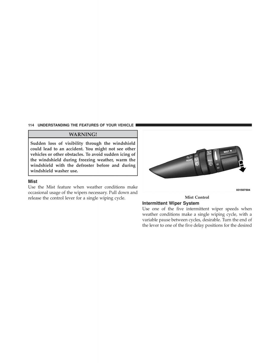 Jeep Commander owners manual XK XH / page 114