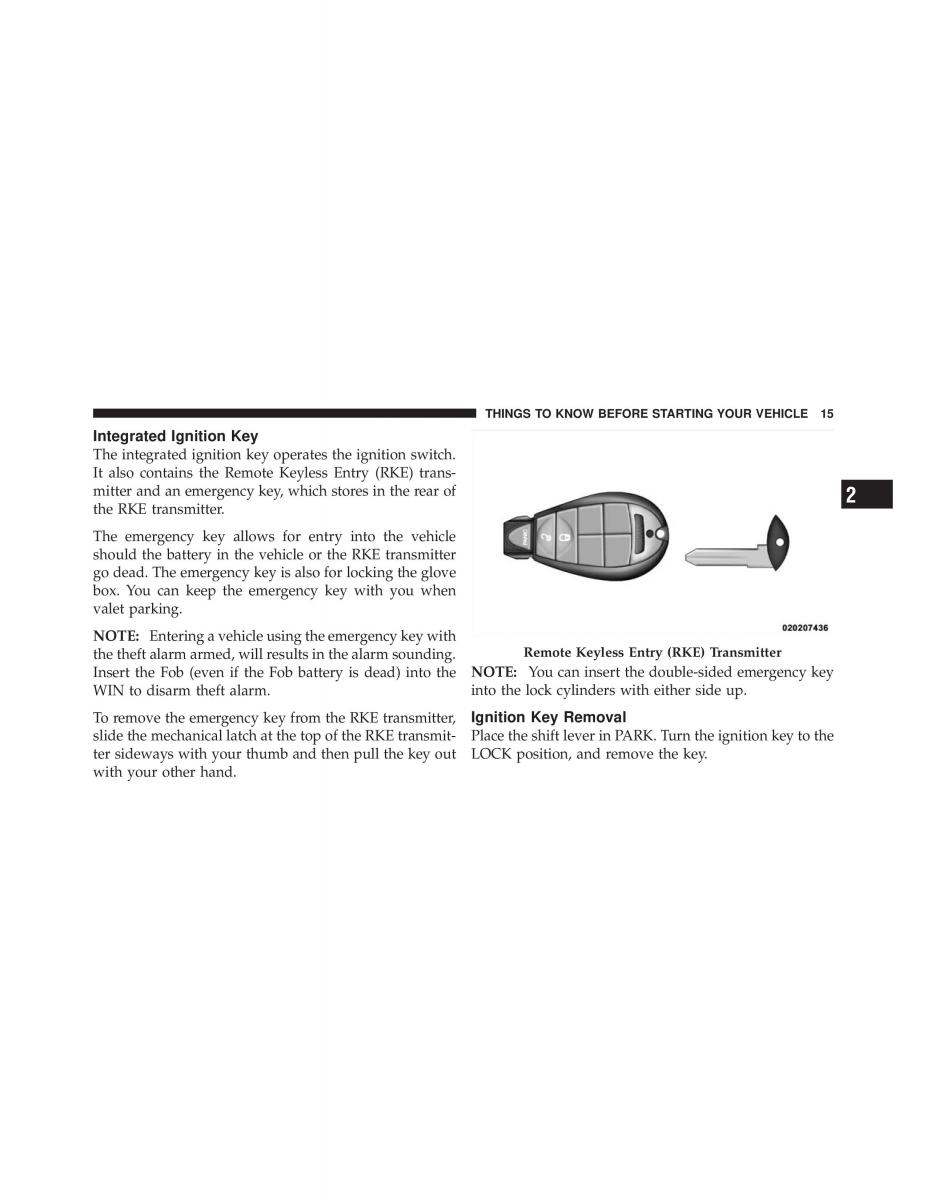 Jeep Commander owners manual XK XH / page 15