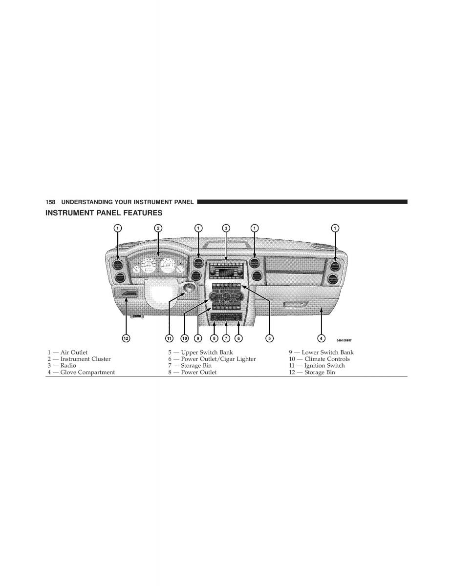 Jeep Commander owners manual XK XH / page 158