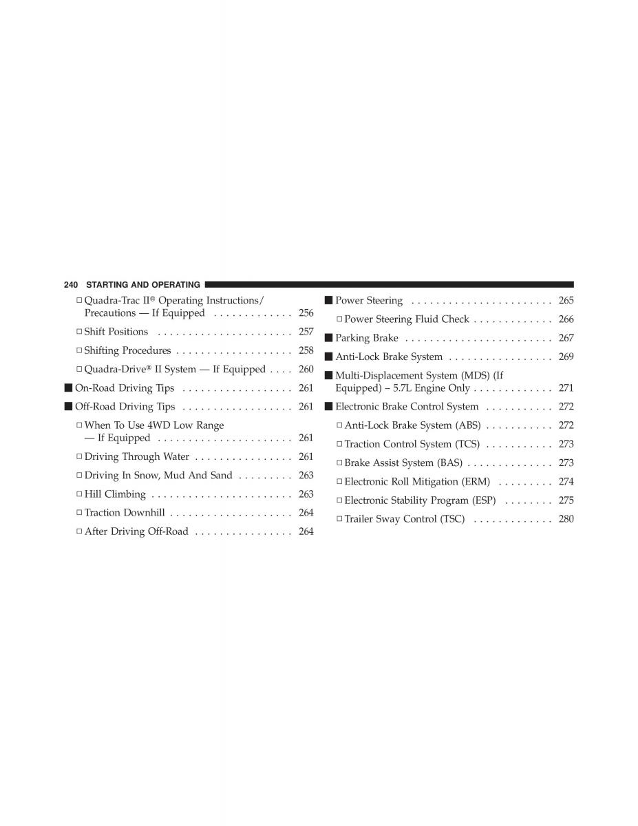 Jeep Commander owners manual XK XH / page 240