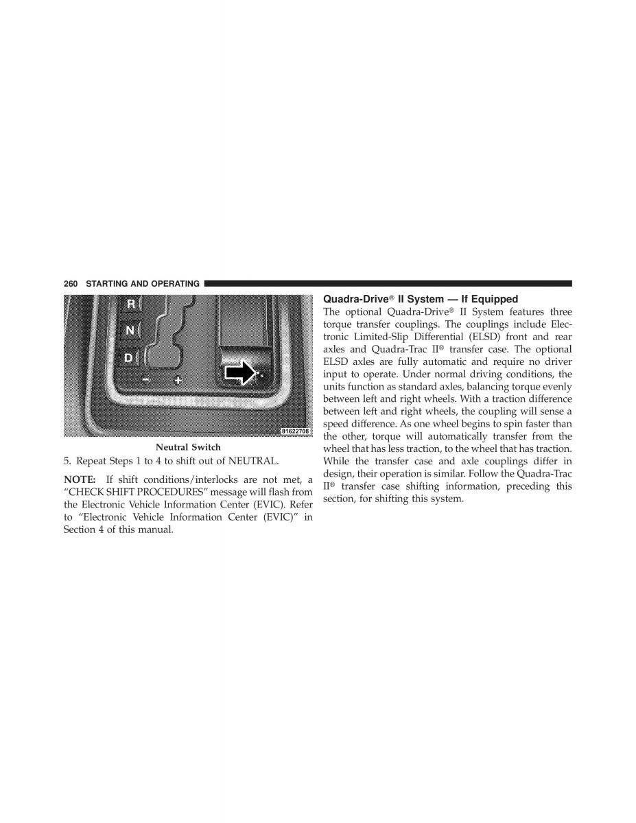 Jeep Commander owners manual XK XH / page 260