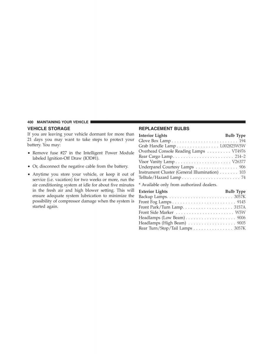 Jeep Commander owners manual XK XH / page 400