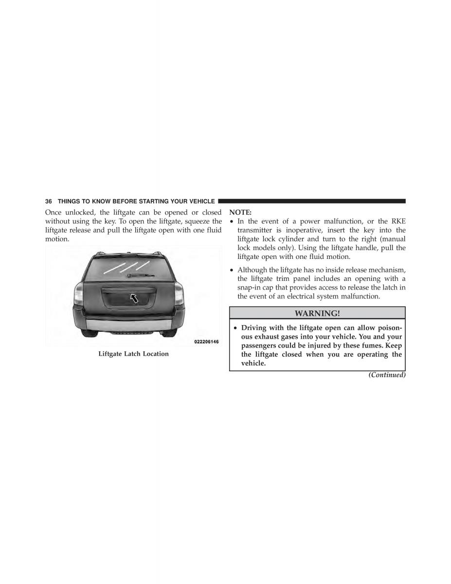 Jeep Compass owners manual / page 38