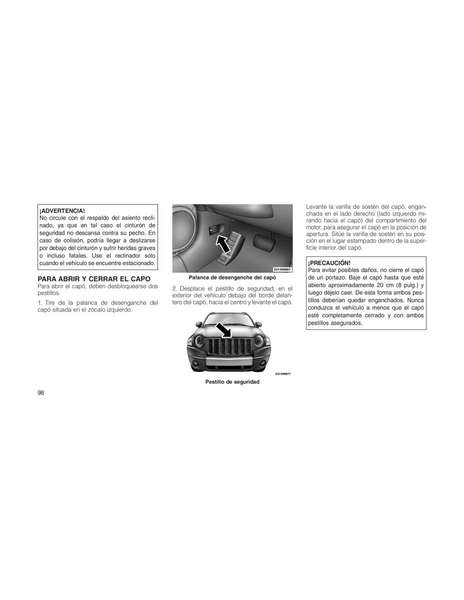 Jeep Compass manual del propietario / page 100