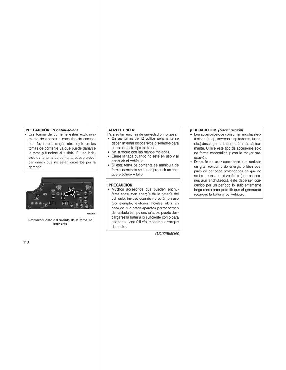 Jeep Compass manual del propietario / page 112