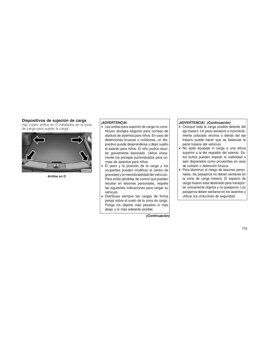 Jeep Compass manual del propietario / page 117