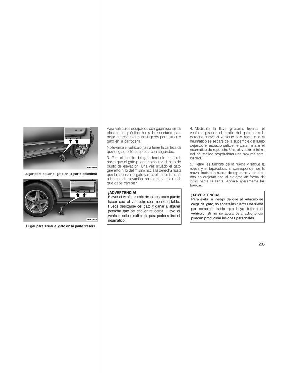 Jeep Compass manual del propietario / page 207