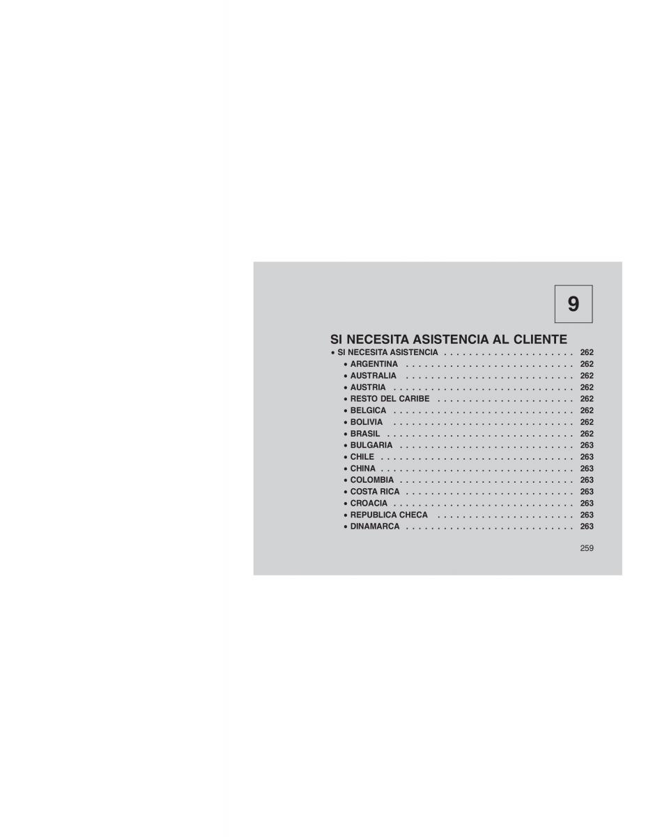 Jeep Compass manual del propietario / page 261