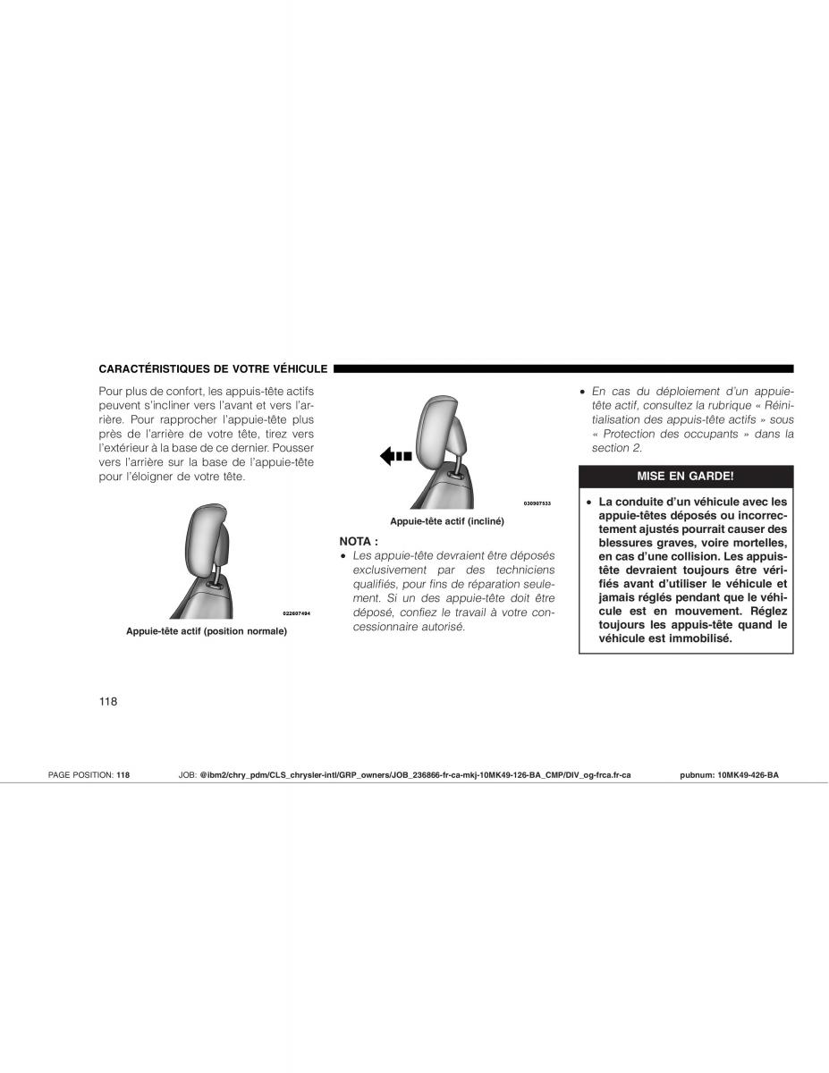 Jeep Compass manuel du proprietaire / page 118