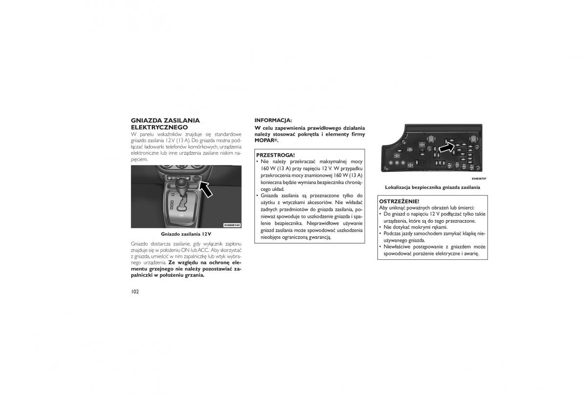 Jeep Compass instrukcja obslugi / page 106