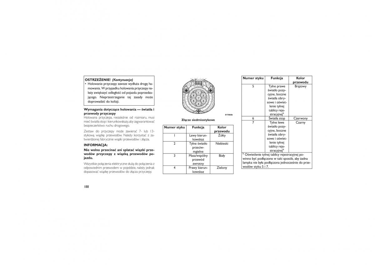 Jeep Compass instrukcja obslugi / page 192