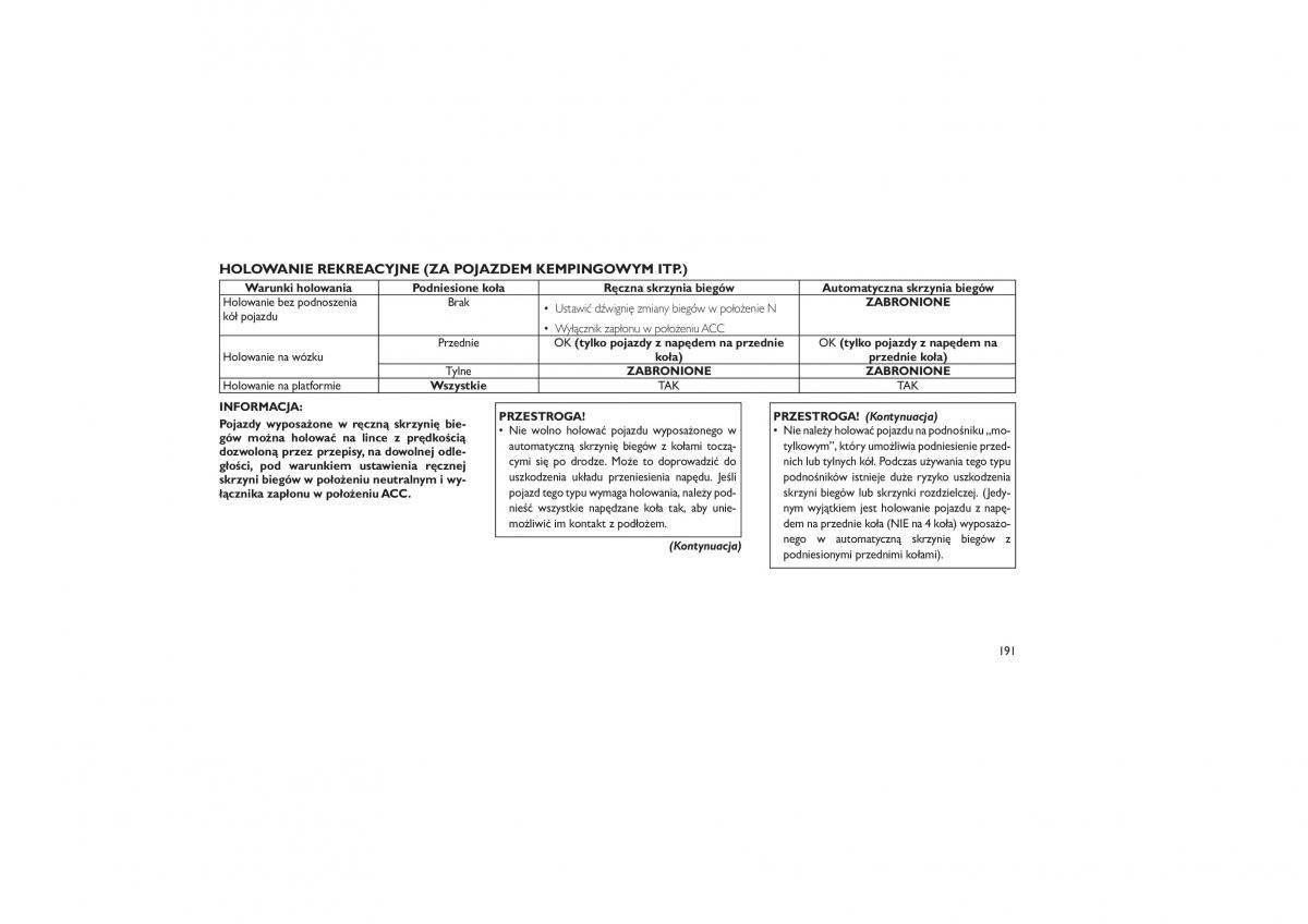 Jeep Compass instrukcja obslugi / page 195