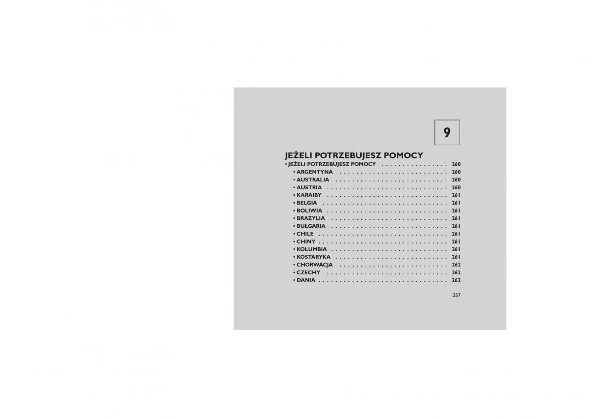 Jeep Compass instrukcja obslugi / page 261