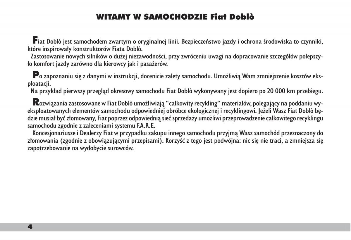 fiat Doblo I 1 instrukcja obslugi / page 6