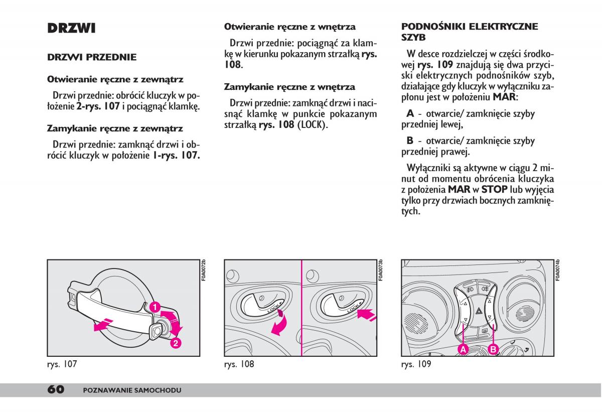 fiat Doblo I 1 instrukcja obslugi / page 62