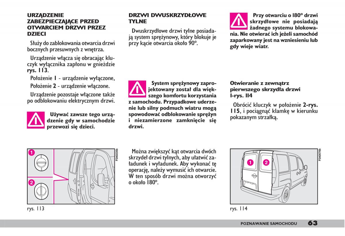 fiat Doblo I 1 instrukcja obslugi / page 65