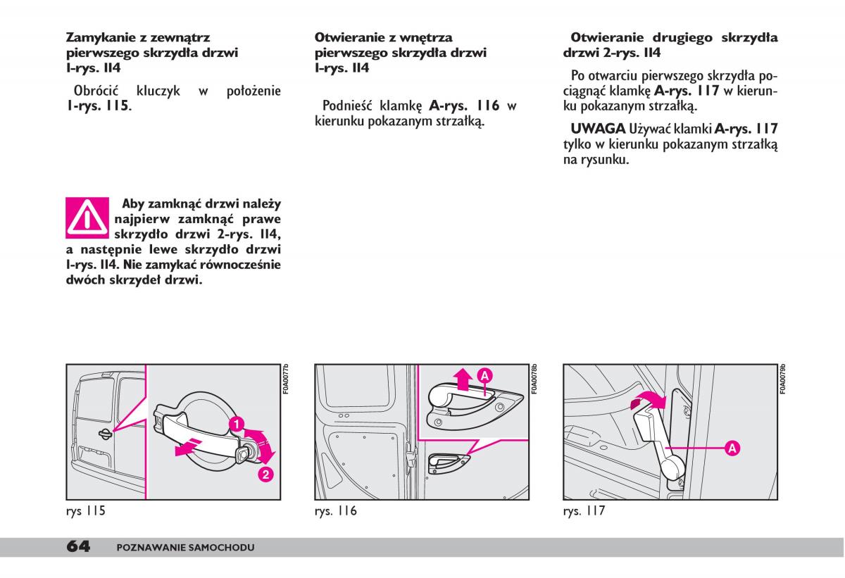 fiat Doblo I 1 instrukcja obslugi / page 66