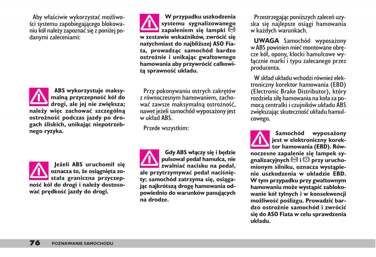 fiat Doblo I 1 instrukcja obslugi / page 78