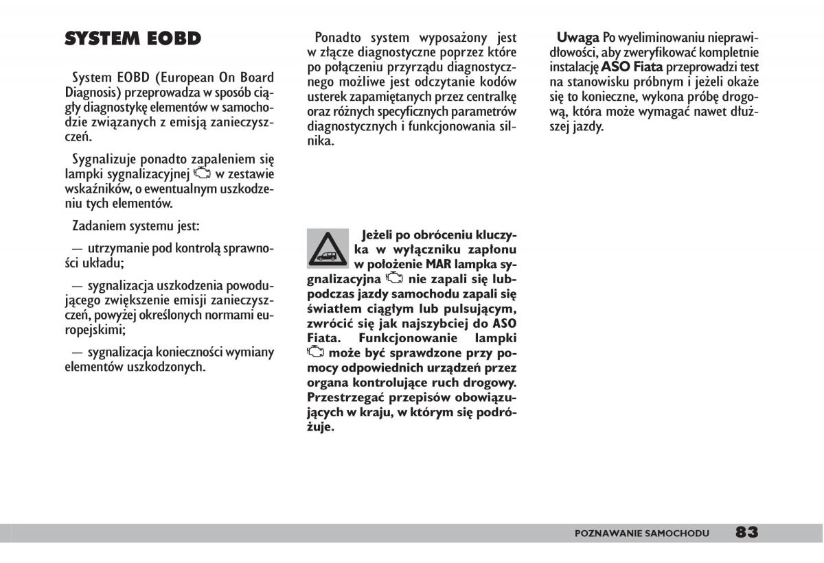 fiat Doblo I 1 instrukcja obslugi / page 85