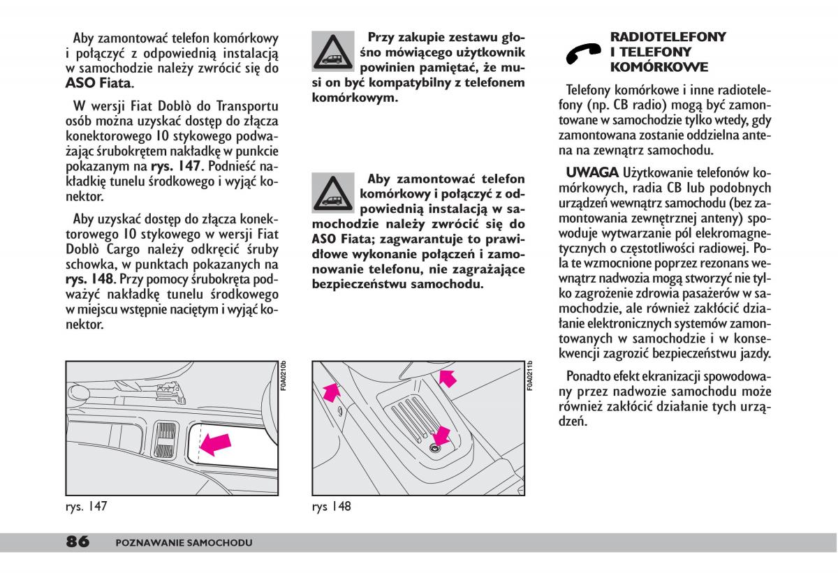 fiat Doblo I 1 instrukcja obslugi / page 88