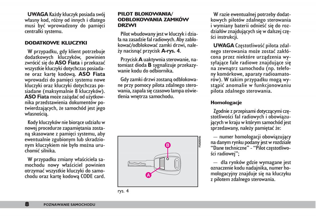 fiat Doblo I 1 instrukcja obslugi / page 10