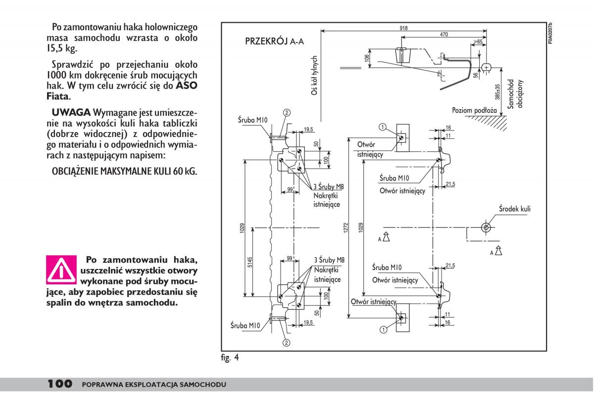 fiat Doblo I 1 instrukcja obslugi / page 102