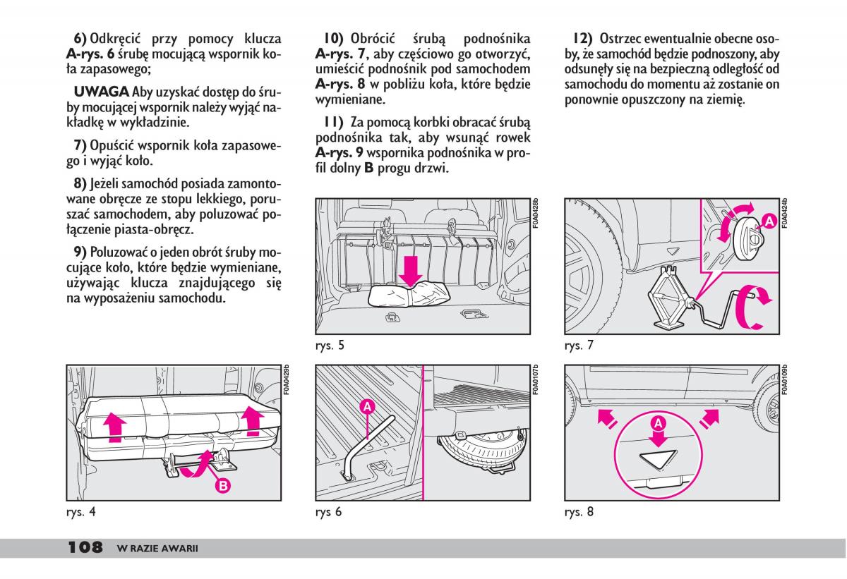 fiat Doblo I 1 instrukcja obslugi / page 110